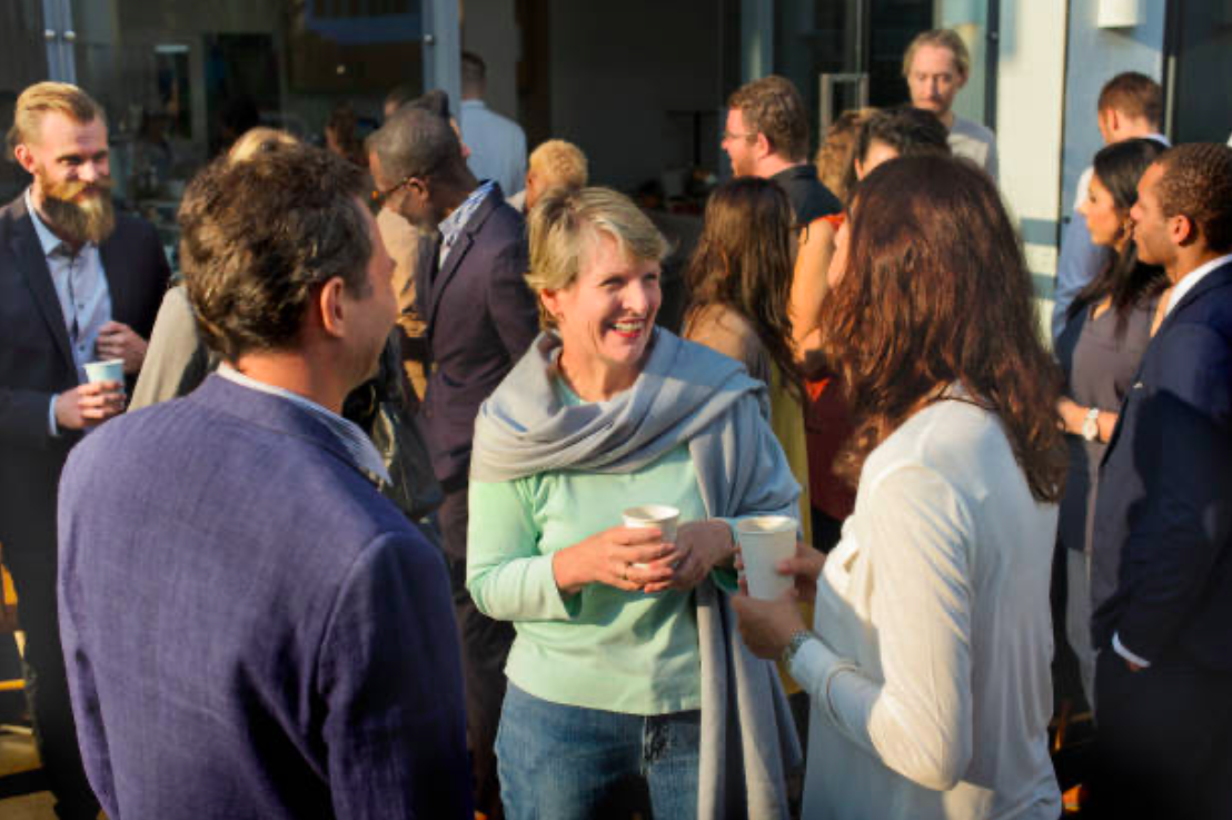 Gus & Jean playing in the background as guests enjoy their conversations.